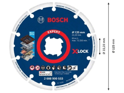 Produktbild 5 Bosch Power Tools 2608900533 EX Trenn DMW X LOCK 125 x 22 23 mm
