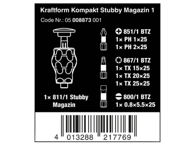 Detailansicht Wera 05008873001 Bits Handhalter mit 6 Bits