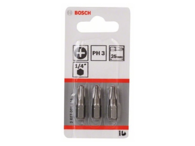 Produktbild 2 Bosch Power Tools 2607001515 Schrauberbit PH 3 25mm VE3