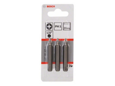 Produktbild 2 Bosch Power Tools 2607001520 Schrauberbit PH 1 51mm VE3