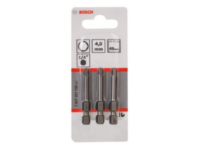 Produktbild 2 Bosch Power Tools 2607001733 Schrauberbit HEX 4 49mm VE3