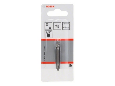 Produktbild 2 Bosch Power Tools 2607001743 Doppelklingenbit PH2  PZ2  45mm