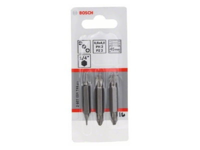 Produktbild 1 Bosch Power Tools 2607001744 Doppelklingenbit Set PH2 PH2 PZ2 PZ2