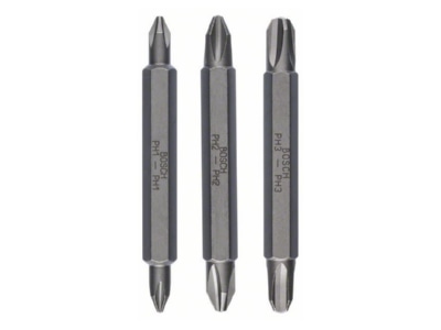 Produktbild 1 Bosch Power Tools 2607001748 Doppelklingenbit Set PH1 PH2 PH3 60mm