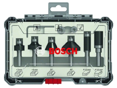 Produktbild 1 Bosch Power Tools 2607017469 Rand  Kantenfraeser 6 tlg Set  8mm