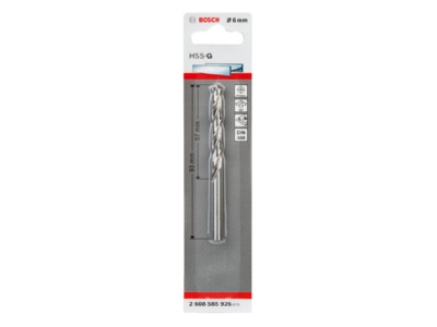Produktbild Bosch Power Tools 2608585926 Metallspiralbohrer HSS G 6x57x93mm