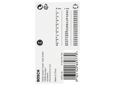 Produktbild 1 Bosch 2608587013 HSS G Bohrer Pro Box 19teilig 1 0 10 0mm