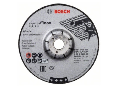 Produktbild 1 Bosch 2608601705 Schruppscheibe Expert for Inox 76x4x10mm  VPE 2Stk  
