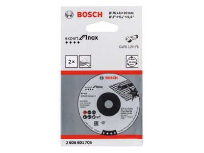 Produktbild 2 Bosch 2608601705 Schruppscheibe Expert for Inox 76x4x10mm  VPE 2Stk  