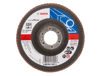 Produktbild 1 Bosch Power Tools 2608607352 Faecherschleifscheibe X551 115mm 120