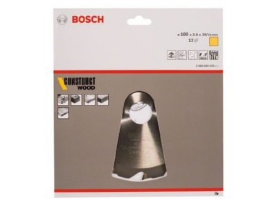 Produktbild 2 Bosch Power Tools 2608640632 Kreissaegeblatt Const 180x30 20x2 6mm 12