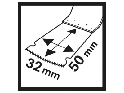 Ma�zeichnung 1 Bosch Power Tools 2608661904 Tauchsaegeblatt AIZ 32 EPC 50x32mm
