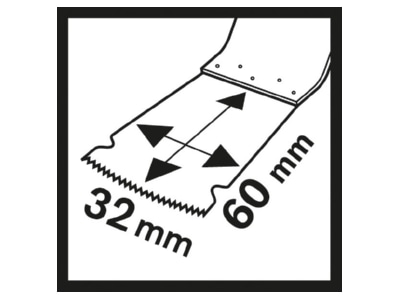 Ma�zeichnung 2 Bosch Power Tools 2608662311 Tauchsaegeblatt PAIZ 32 EPC 60x32mm