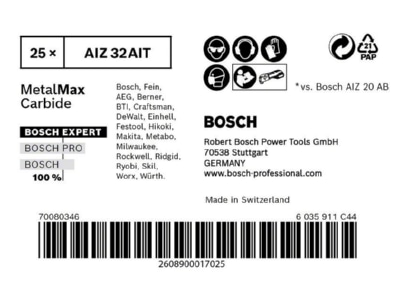 Product image 2 Bosch Power Tools 2608900017 Sawing Blade for oscillator
