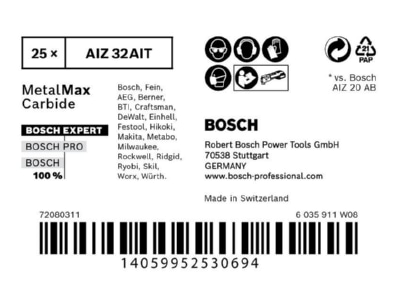 Product image 4 Bosch Power Tools 2608900017 Sawing Blade for oscillator
