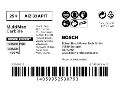 Produktbild 1 Bosch Power Tools 2608900027 EXPERT MultiMax AIZ 32