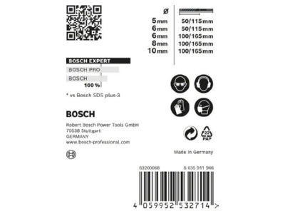 Produktbild 5 Bosch Power Tools 2608900197 Hammerbohrer Set