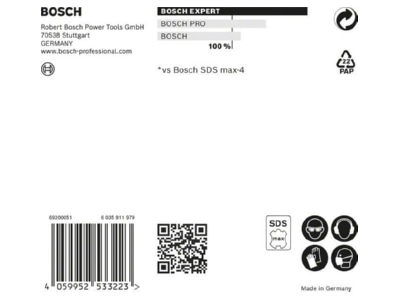 Produktbild 3 Bosch 2608900248 SDS Hammerbohrer EXPERT max 8X 28x400x520mm