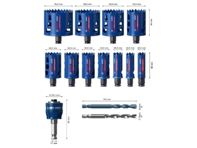 Produktbild 4 Bosch Power Tools 2608900448 Lochsaege Set ToughMa 14 tlg  20 76mm