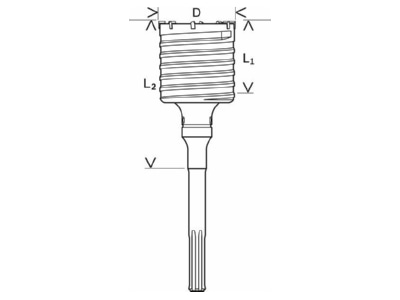 Dimensional drawing Bosch Power Tools F00Y145198 Core drill bit 90x80mm