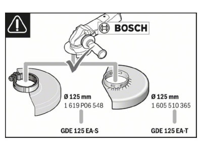 Dimensional drawing Bosch Power Tools GDE 125 EA S System accessories for