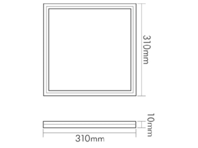 Ma�zeichnung 2 Nobile 1560141243 LED Panel Flat Q1 warmweiss dim 1 10V