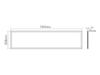 Ma�zeichnung 1 Nobile 1560701240 LED Panel Flat R2 warmweiss dim 1 10V
