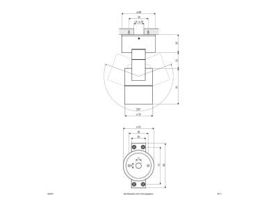 Dimensional drawing EVN 635001 Downlight spot floodlight 1x0   35W
