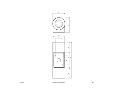 Ma�zeichnung EVN C65141002 LED Wandanbauleuchte 3000K IP65  Edelstahl