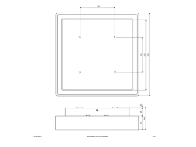 Ma�zeichnung EVN DAQ54141502 LED Anbauleuchte 3000K IP54 anth