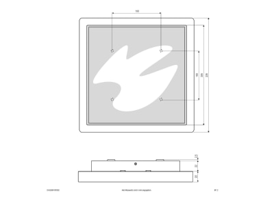 Ma�zeichnung EVN DAQG54151502 LED Anbauleuchte 3000K IP54 anth