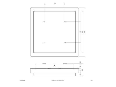 Ma�zeichnung EVN DAQH54141502 LED Anbauleuchte 3000K IP54 anth