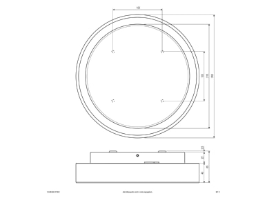 Ma�zeichnung EVN DAR54141502 LED Anbauleuchte 3000K IP54 anth