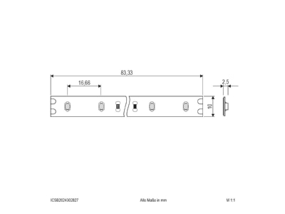 Dimensional drawing EVN ICSB2024302827 Light ribbon  hose  strip
