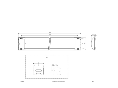 Mazeichnung EVN L5972402W LED Anbauleuchte 3000K IP20 ws