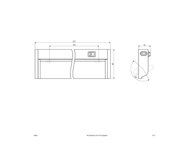 Mazeichnung EVN LS5802 LED Anbauleuchte 3000K IP20 si