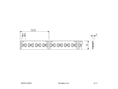 Dimensional drawing EVN SB20241202827 Light ribbon  hose  strip

