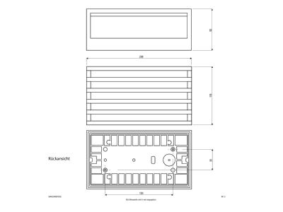 Ma�zeichnung EVN WARE54091502 LED Wandanbauleuchte 3000K IP54 anth