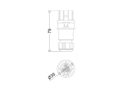 Ma�zeichnung Schuch 110 SVDA 3 Steckverbinder