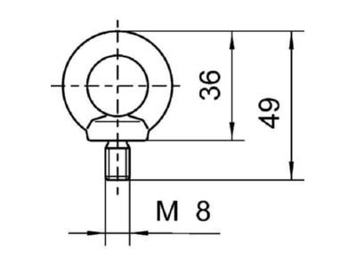 Mazeichnung Stahl 115736 Ringschraube M8 Zubehoer 6000