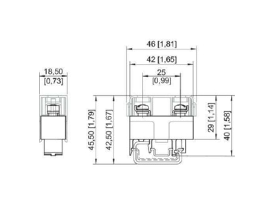 Dimensional drawing Stahl 8560 51 4222 Miniature fuse