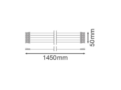 Ma�zeichnung Ledvance DPHOUS15002LPTH5x2 5 Durchgangsverdrahtungssatz 5x2 5  1 5m  2 lp 