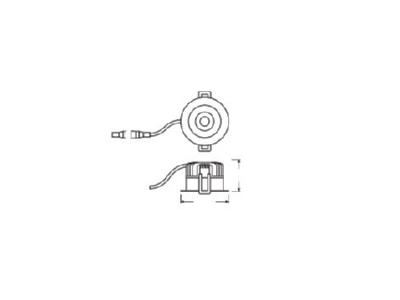Ma�zeichnung Ledvance SPFIXP8W927PSDIP44BK LED Einbaustrahler 927  dim  sw
