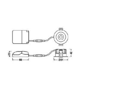 Ma�zeichnung Ledvance SPFPFIXP8927PSDIP65W LED Einbaustrahler IP65 927  dim  ws