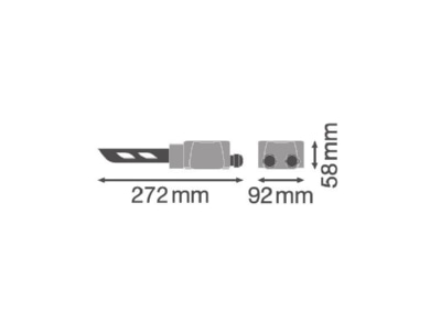 Dimensional drawing Ledvance TRUSYSFL FEEDINBOX8P Mechanical accessory for luminaires