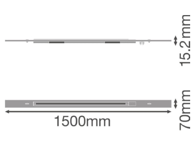 Dimensional drawing Ledvance TRUSYSFLSPOTTR 1500 Accessory for luminaires