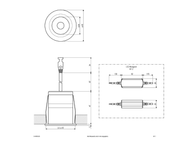 Ma�zeichnung EVN C44050925 LED Downlight mit Netzteil dimmbar  IP44