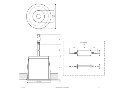 Ma�zeichnung EVN C44070925 LED Downlight mit Netzteil dimmbar  IP44