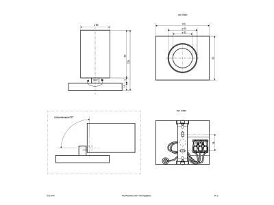 Ma�zeichnung EVN DSE10101 LED Anbauleuchte