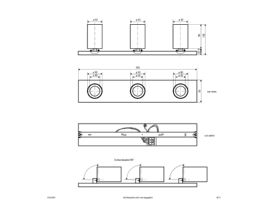 Ma�zeichnung EVN DSE30909 LED Anbauleuchte